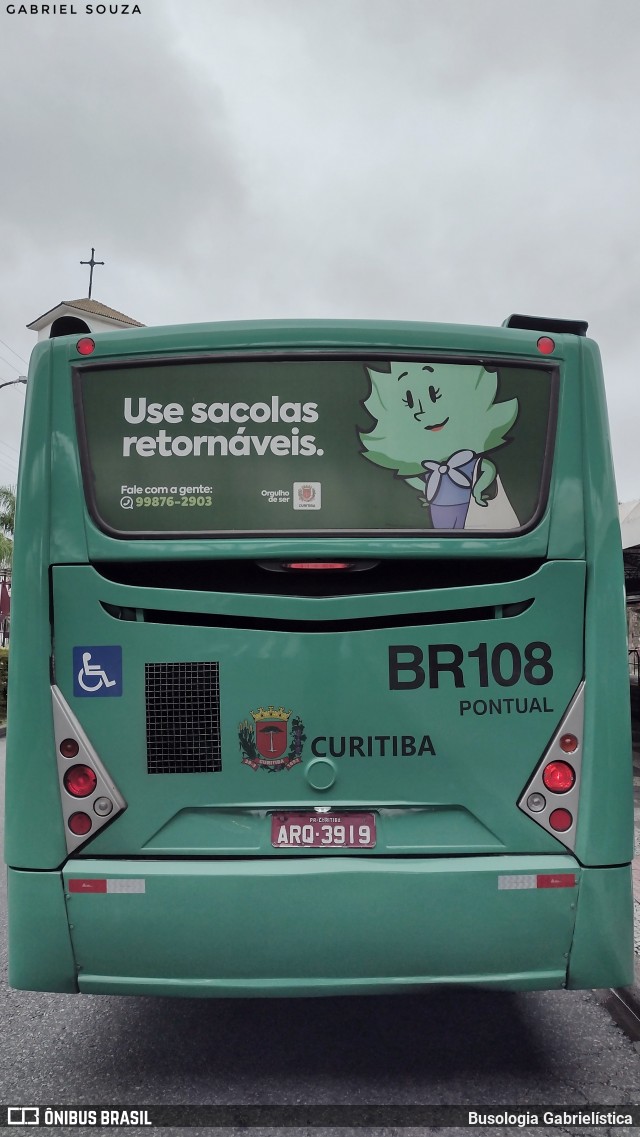 Transporte Coletivo Glória BR108 na cidade de Curitiba, Paraná, Brasil, por Busologia Gabrielística. Número da foto: #12131796.