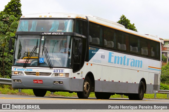 Emtram 4010 na cidade de Barra do Piraí, Rio de Janeiro, Brasil, por Paulo Henrique Pereira Borges. Número da foto: #12131297.