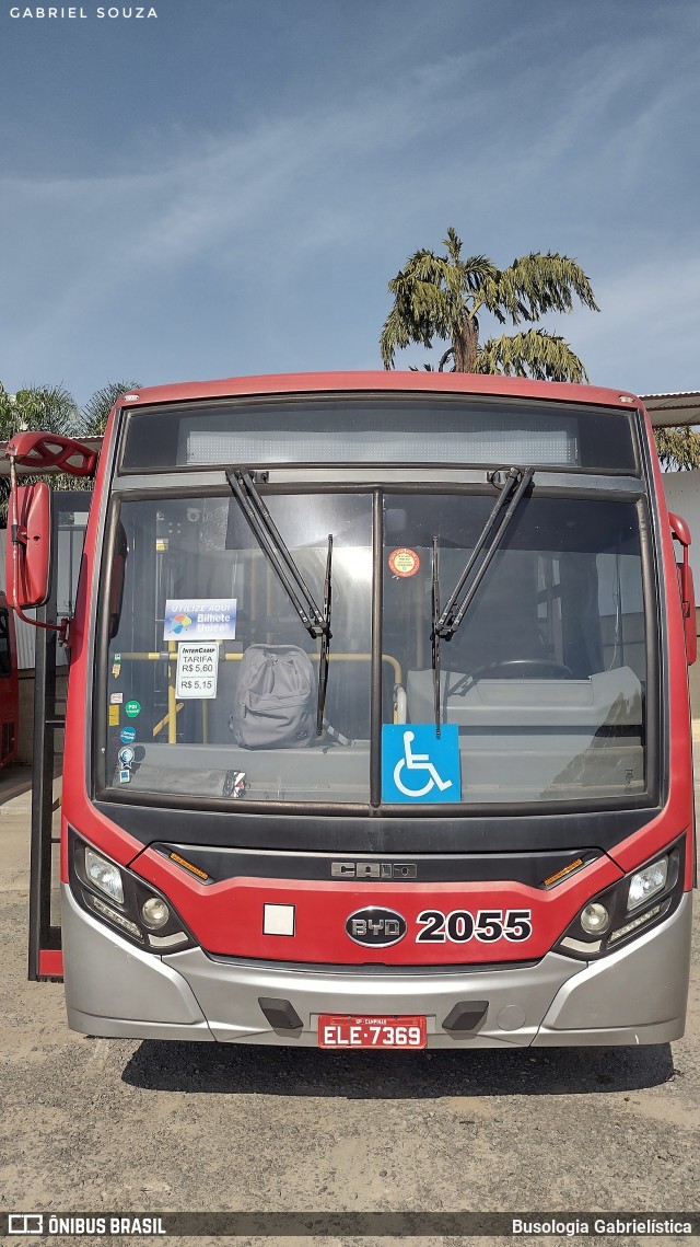 Itajaí Transportes Coletivos 2055 na cidade de Campinas, São Paulo, Brasil, por Busologia Gabrielística. Número da foto: #12131709.