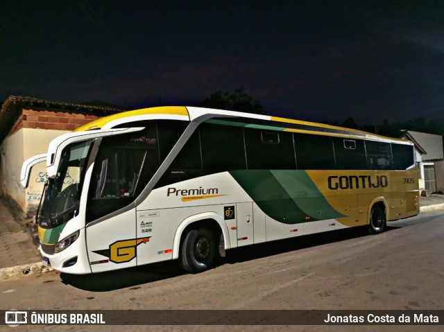 Empresa Gontijo de Transportes 7105 na cidade de Dionísio, Minas Gerais, Brasil, por Jonatas Costa da Mata. Número da foto: #12129966.