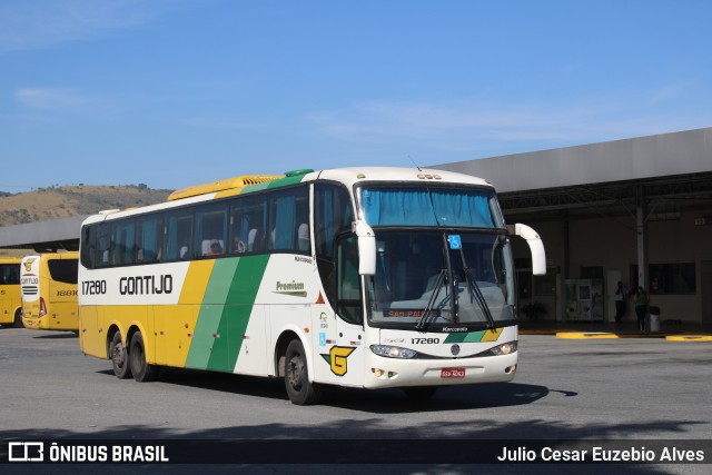 Empresa Gontijo de Transportes 17280 na cidade de Roseira, São Paulo, Brasil, por Julio Cesar Euzebio Alves. Número da foto: #12132322.