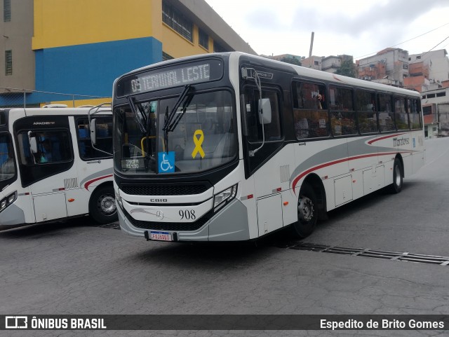 Auto Ônibus Moratense 908 na cidade de Francisco Morato, São Paulo, Brasil, por Espedito de Brito Gomes. Número da foto: #12132615.