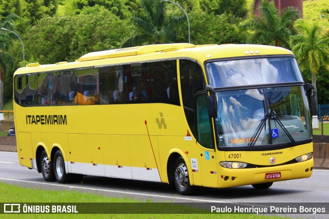 Viação Itapemirim 47001 na cidade de Piraí, Rio de Janeiro, Brasil, por Paulo Henrique Pereira Borges. Número da foto: #12133873.