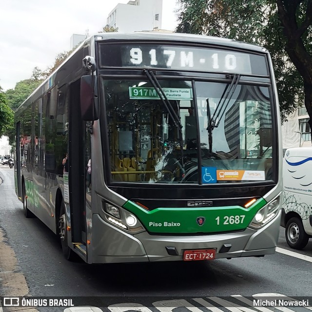 Viação Gato Preto 1 2687 na cidade de São Paulo, São Paulo, Brasil, por Michel Nowacki. Número da foto: #12133029.