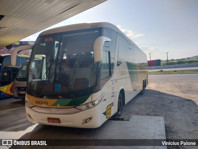 Empresa Gontijo de Transportes 19005 na cidade de Propriá, Sergipe, Brasil, por Vinicius Palone. Número da foto: #12132066.