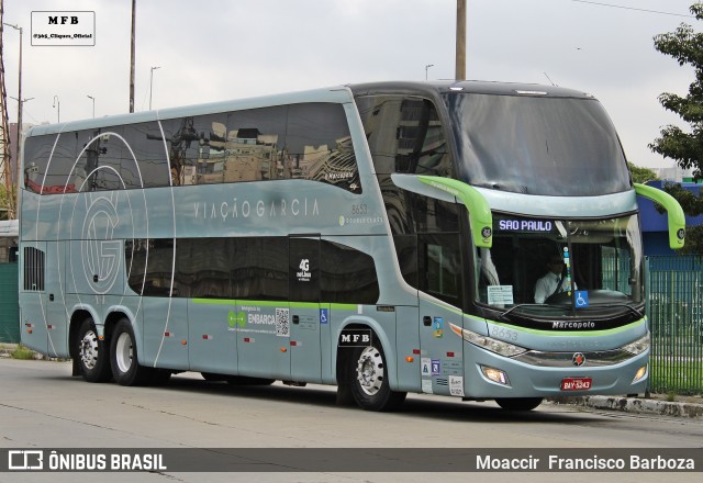 Viação Garcia 8653 na cidade de São Paulo, São Paulo, Brasil, por Moaccir  Francisco Barboza. Número da foto: #12068700.