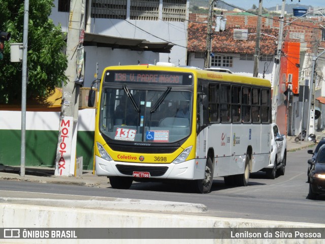 Coletivo Transportes 3698 na cidade de Caruaru, Pernambuco, Brasil, por Lenilson da Silva Pessoa. Número da foto: #12070585.