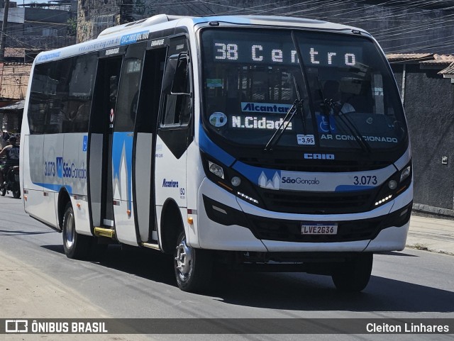 Auto Ônibus Alcântara 3.073 na cidade de São Gonçalo, Rio de Janeiro, Brasil, por Cleiton Linhares. Número da foto: #12069399.