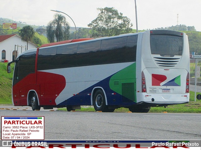 Ônibus Particulares 3552 na cidade de Aparecida, São Paulo, Brasil, por Paulo Rafael Peixoto. Número da foto: #12068861.