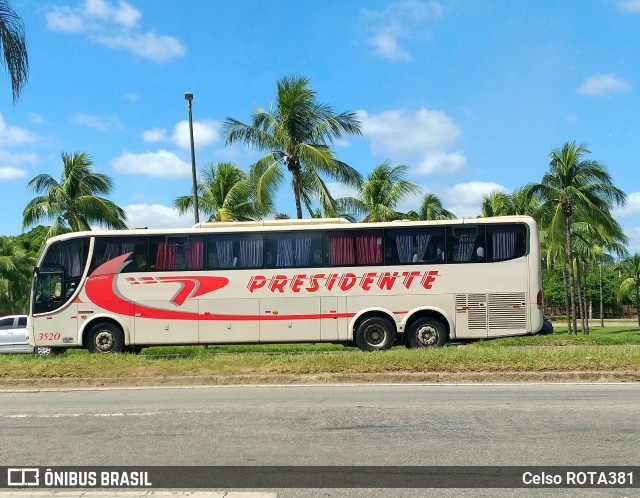 Viação Presidente 3520 na cidade de Ipatinga, Minas Gerais, Brasil, por Celso ROTA381. Número da foto: #12068593.