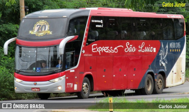 Expresso São Luiz 7770 na cidade de Cuiabá, Mato Grosso, Brasil, por Carlos Júnior. Número da foto: #12070842.