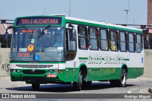 Viação Galo Branco RJ 181.084 na cidade de Niterói, Rio de Janeiro, Brasil, por Rodrigo Miguel. Número da foto: #12069284.