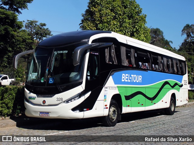 Bel-Tour Transportes e Turismo 328 na cidade de Petrópolis, Rio de Janeiro, Brasil, por Rafael da Silva Xarão. Número da foto: #12069734.