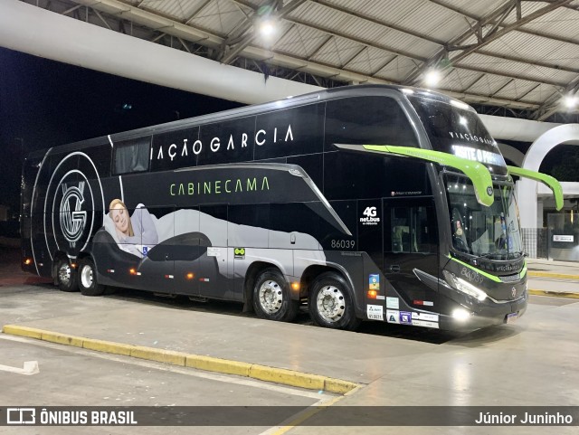 Viação Garcia 86039 na cidade de Marília, São Paulo, Brasil, por Júnior Juninho. Número da foto: #12070568.