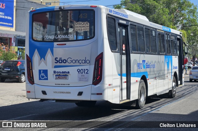 Rosana Transporte e Turismo 9.012 na cidade de São Gonçalo, Rio de Janeiro, Brasil, por Cleiton Linhares. Número da foto: #12068434.