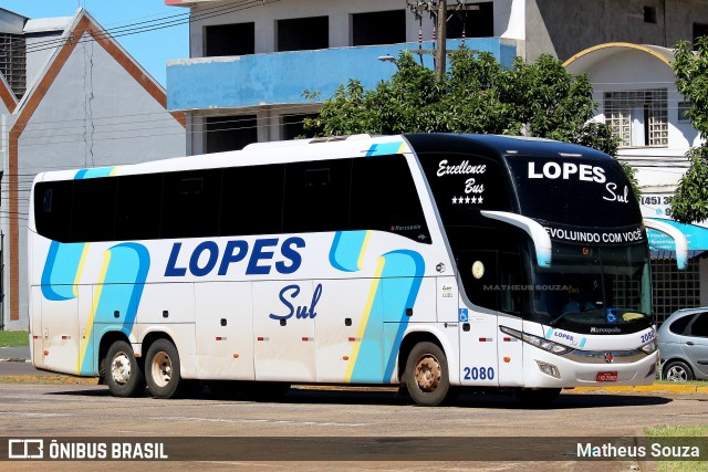 LopeSul Transportes - Lopes e Oliveira Transportes e Turismo - Lopes Sul 2080 na cidade de Cascavel, Paraná, Brasil, por Matheus Souza. Número da foto: #12136351.