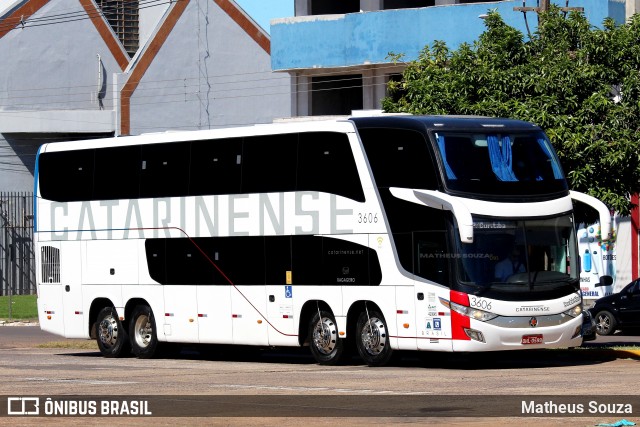 Auto Viação Catarinense 3606 na cidade de Cascavel, Paraná, Brasil, por Matheus Souza. Número da foto: #12136338.