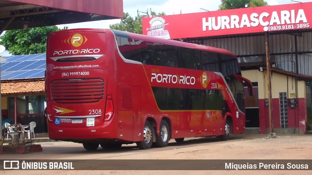 Auto Viação Porto Rico 2308 na cidade de Santa Inês, Maranhão, Brasil, por Miqueias Pereira Sousa. Número da foto: #12136051.