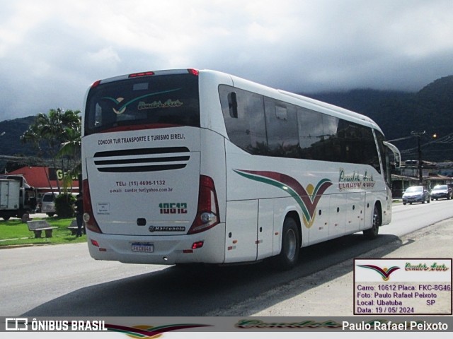 Condor Tur 10612 na cidade de Ubatuba, São Paulo, Brasil, por Paulo Rafael Peixoto. Número da foto: #12134387.