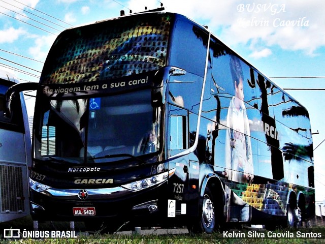 Viação Garcia 7257 na cidade de Varginha, Minas Gerais, Brasil, por Kelvin Silva Caovila Santos. Número da foto: #12135616.