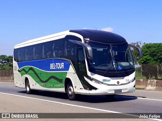 Bel-Tour Transportes e Turismo 326 na cidade de Lorena, São Paulo, Brasil, por João Felipe. Número da foto: #12136654.