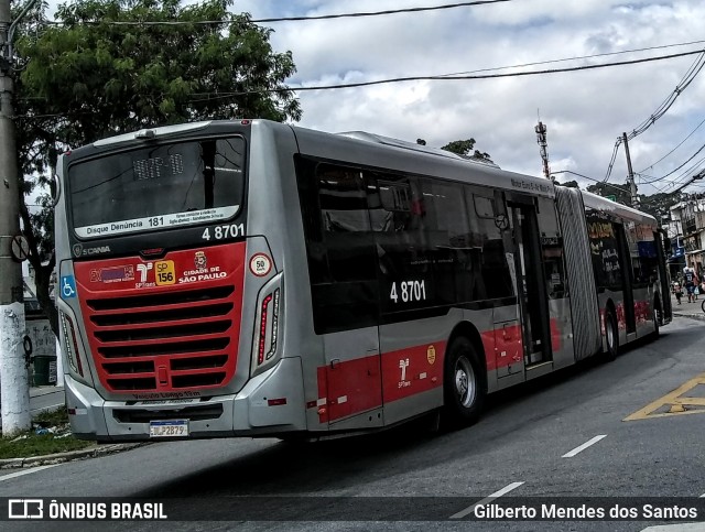 Express Transportes Urbanos Ltda 4 8701 na cidade de São Paulo, São Paulo, Brasil, por Gilberto Mendes dos Santos. Número da foto: #12136587.
