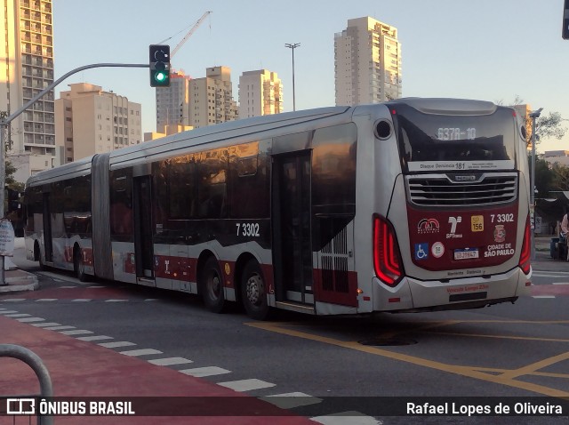 Viação Metrópole Paulista - Zona Sul 7 3302 na cidade de São Paulo, São Paulo, Brasil, por Rafael Lopes de Oliveira. Número da foto: #12136606.