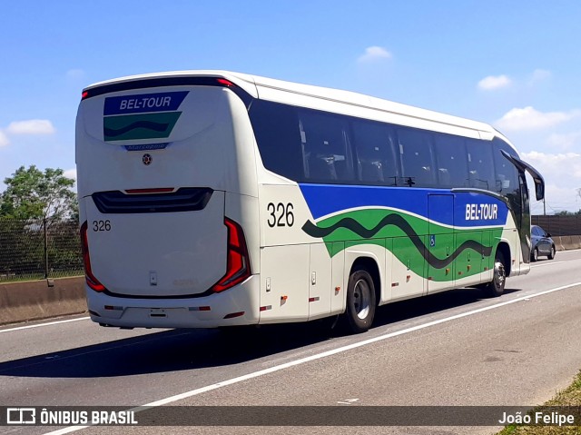 Bel-Tour Transportes e Turismo 326 na cidade de Lorena, São Paulo, Brasil, por João Felipe. Número da foto: #12136657.