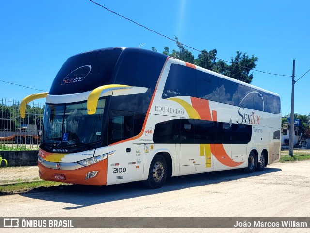 Starline Turismo 2100 na cidade de Aparecida, São Paulo, Brasil, por João Marcos William. Número da foto: #12137640.