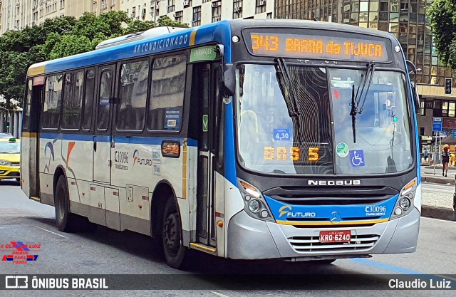 Transportes Futuro C30096 na cidade de Rio de Janeiro, Rio de Janeiro, Brasil, por Claudio Luiz. Número da foto: #12138824.