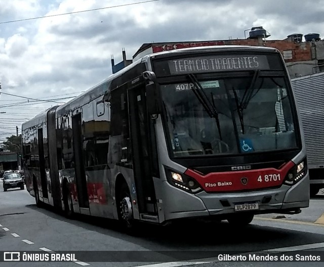 Express Transportes Urbanos Ltda 4 8701 na cidade de São Paulo, São Paulo, Brasil, por Gilberto Mendes dos Santos. Número da foto: #12136584.