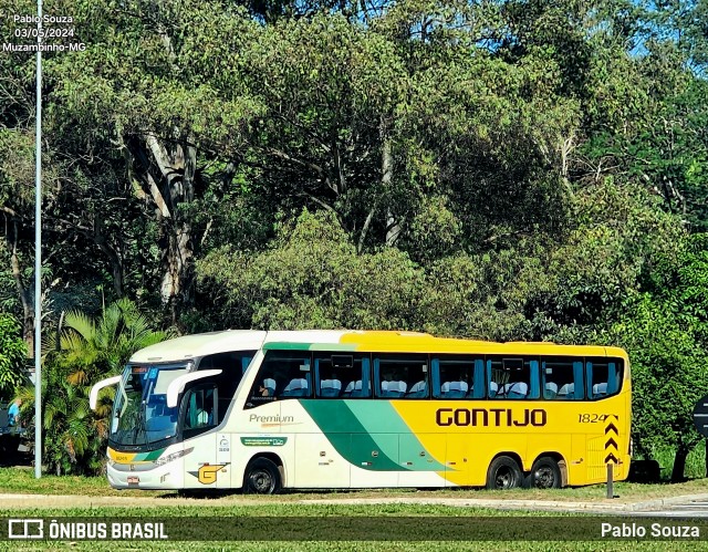 Empresa Gontijo de Transportes 18245 na cidade de Muzambinho, Minas Gerais, Brasil, por Pablo Souza. Número da foto: #12070896.