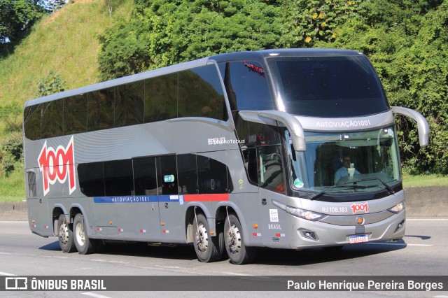 Auto Viação 1001 RJ 108.183 na cidade de Piraí, Rio de Janeiro, Brasil, por Paulo Henrique Pereira Borges. Número da foto: #12072378.