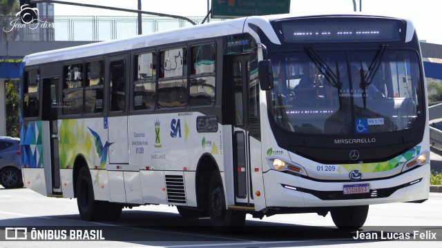 Viação Curuçá 01 209 na cidade de Santo André, São Paulo, Brasil, por Jean Lucas Felix. Número da foto: #12072496.