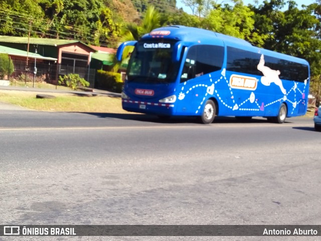 Tica Bus Transportes Internacionales Centroamericanos 122 na cidade de San Miguel, Naranjo, Alajuela, Costa Rica, por Antonio Aburto. Número da foto: #12071490.