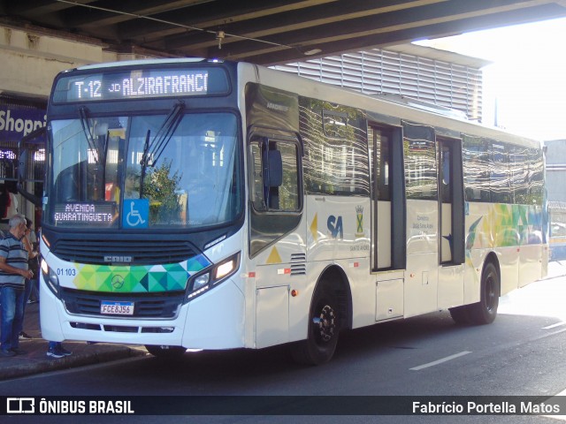 Viação Guaianazes 01 103 na cidade de Santo André, São Paulo, Brasil, por Fabrício Portella Matos. Número da foto: #12072465.
