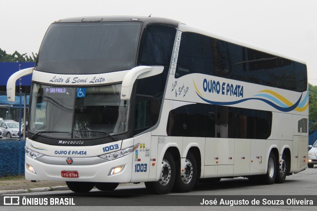 Viação Ouro e Prata 1003 na cidade de São Paulo, São Paulo, Brasil, por José Augusto de Souza Oliveira. Número da foto: #12072399.