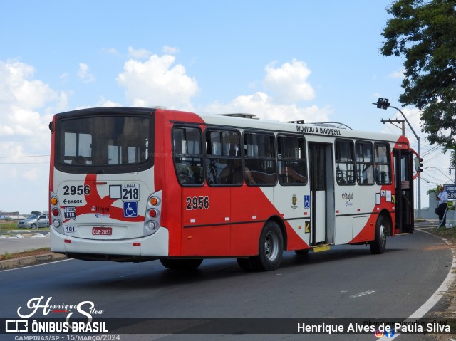 Itajaí Transportes Coletivos 2956 na cidade de Campinas, São Paulo, Brasil, por Henrique Alves de Paula Silva. Número da foto: #12075129.