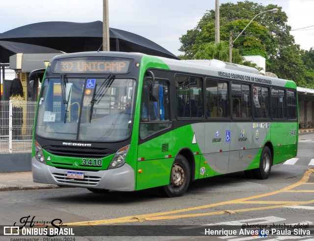 VB Transportes e Turismo 3410 na cidade de Campinas, São Paulo, Brasil, por Henrique Alves de Paula Silva. Número da foto: #12075227.