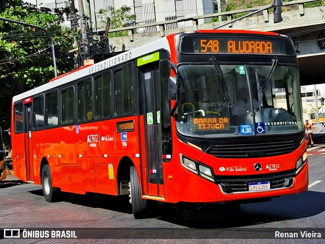 Transportes Vila Isabel A27612 na cidade de Rio de Janeiro, Rio de Janeiro, Brasil, por Renan Vieira. Número da foto: #12073887.