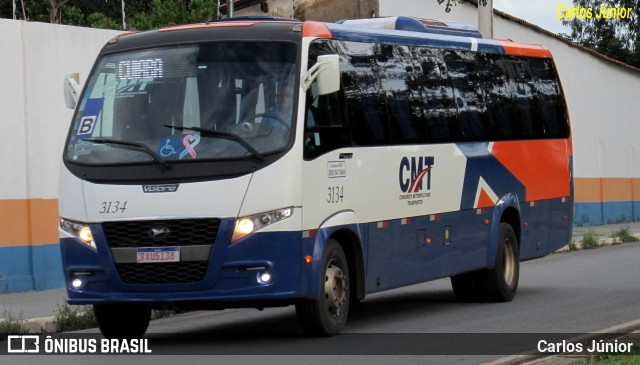 CMT - Consórcio Metropolitano Transportes 3134 na cidade de Cuiabá, Mato Grosso, Brasil, por Carlos Júnior. Número da foto: #12073765.