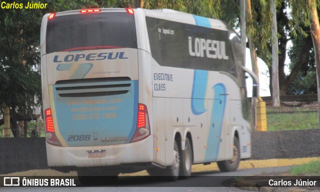 LopeSul Transportes - Lopes e Oliveira Transportes e Turismo - Lopes Sul 2088 na cidade de Cuiabá, Mato Grosso, Brasil, por Carlos Júnior. Número da foto: #12074525.