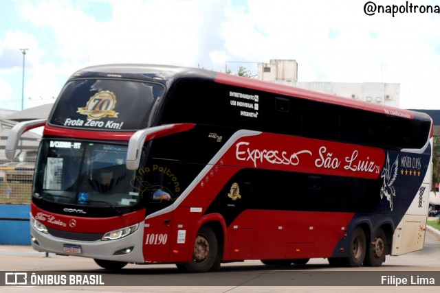 Expresso São Luiz 10190 na cidade de Goiânia, Goiás, Brasil, por Filipe Lima. Número da foto: #12074756.