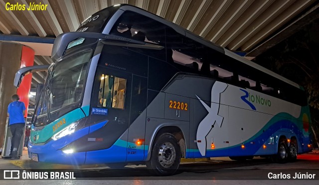 Rio Novo Transportes e Turismo 22202 na cidade de Cuiabá, Mato Grosso, Brasil, por Carlos Júnior. Número da foto: #12075190.