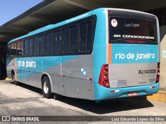 Expresso Rio de Janeiro RJ 142.028 na cidade de Niterói, Rio de Janeiro, Brasil, por Luiz Eduardo Lopes da Silva. Número da foto: #12077149.