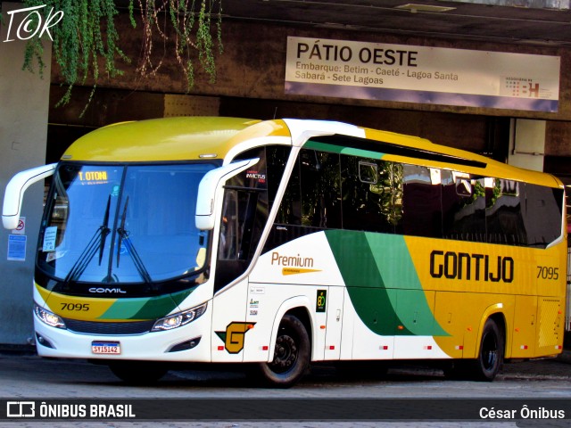 Empresa Gontijo de Transportes 7095 na cidade de Belo Horizonte, Minas Gerais, Brasil, por César Ônibus. Número da foto: #12078437.