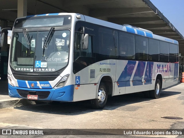 Viação Mauá RJ 185.020 na cidade de Niterói, Rio de Janeiro, Brasil, por Luiz Eduardo Lopes da Silva. Número da foto: #12077144.