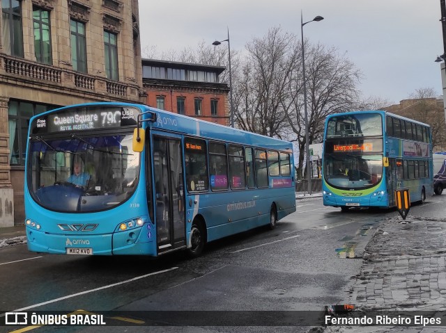 Arriva 3138 na cidade de Liverpool, Merseyside, Inglaterra, por Fernando Ribeiro Elpes. Número da foto: #12077923.