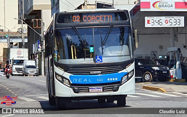 Viação Real - Varginha 6980 na cidade de Varginha, Minas Gerais, Brasil, por Claudio Luiz. Número da foto: #12077909.