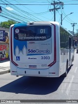Auto Ônibus Alcântara 3.003 na cidade de São Gonçalo, Rio de Janeiro, Brasil, por Victor Santos. Número da foto: #:id.